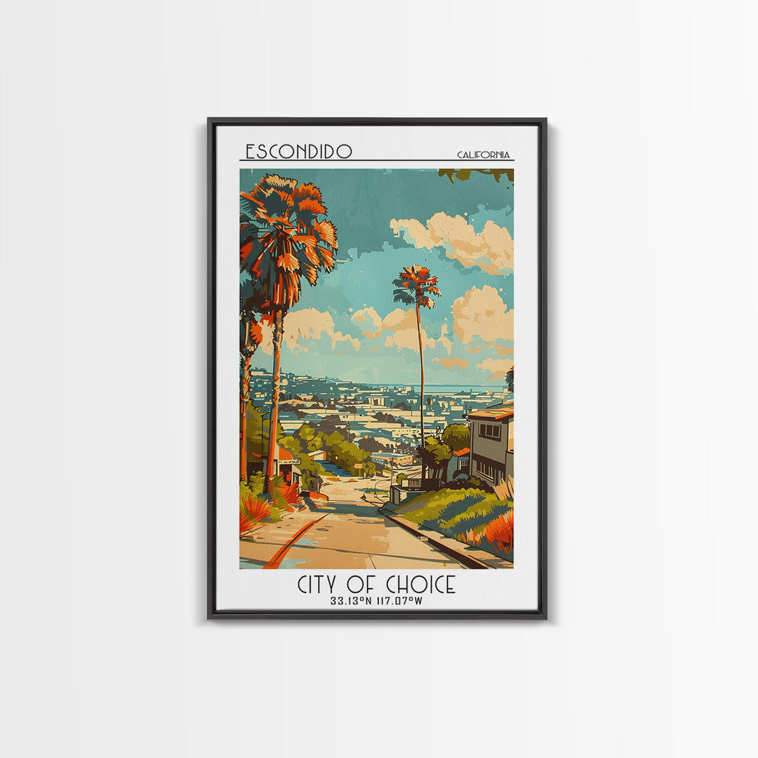 Escondido Travel Poster, Canvas Print, Poster Print, Travel Wall Art, Vintage Posters, Travel Posters, Fine Art Print, Landscape Art