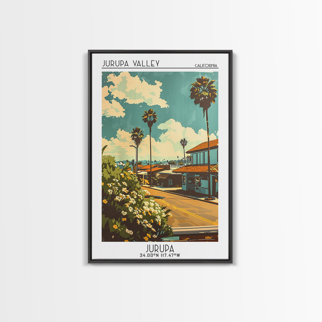 Jurupa Valley California Travel Poster, Canvas Print, Retro Travel Poster, City Wall Art, Minimalist Poster, Travel Print, Art Print