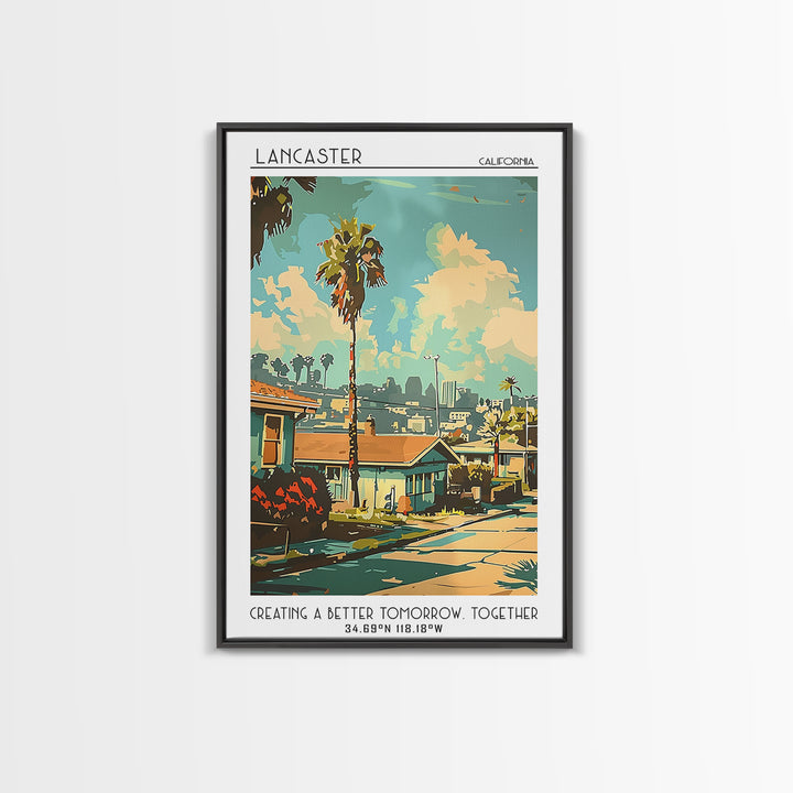 Lancaster Travel Poster, Canvas Print, Travel Prints, Landscape Art, City Travel Poster, Travel Decor, Travel Print, Travel Wall Art