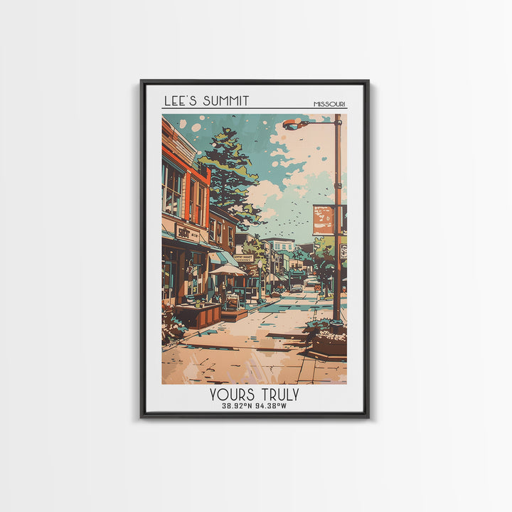 Lees Summit Travel Poster, Canvas Print, City Travel Poster, Travel Wall Art, Travel Posters, Wall Art, Retro Wall Art, Poster Print