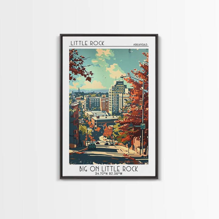 Little Rock Travel Poster, Canvas Print, Travel Wall Art, City Wall Art, City Illustration, Travel Print, Travel Posters, Poster Art