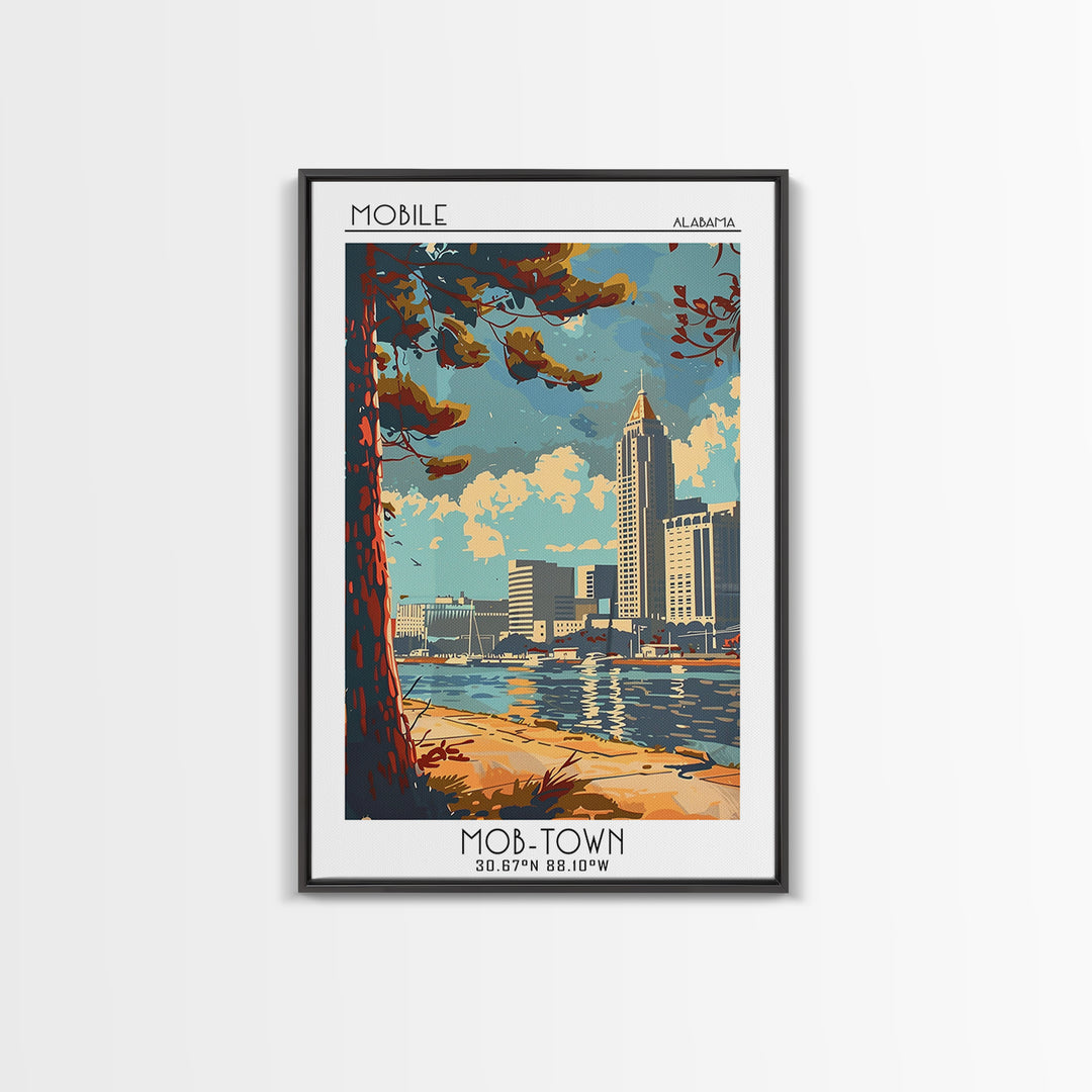 Mobile Travel Poster, Canvas Print, Retro Wall Art, Travel Print, Travel Prints, Vintage Travel, City Wall Art, Vintage Travel Print