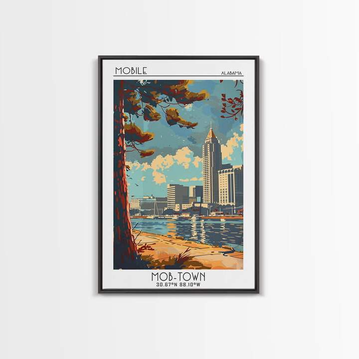 Mobile Travel Poster, Canvas Print, Retro Wall Art, Travel Print, Travel Prints, Vintage Travel, City Wall Art, Vintage Travel Print