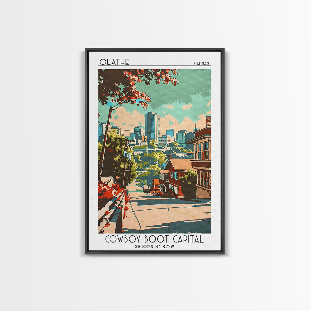 Olathe Travel Poster, Canvas Print, Travel Wall Art, City Wall Art, City Art Print, Wall Art, City Travel Poster, Vintage Travel Art