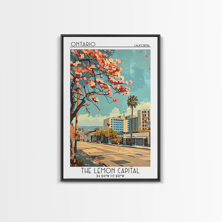 Ontario California Travel Poster, Canvas Print, City Travel Poster, Travel Wall Art, Vintage Travel Art, Poster Print, Landscape Art