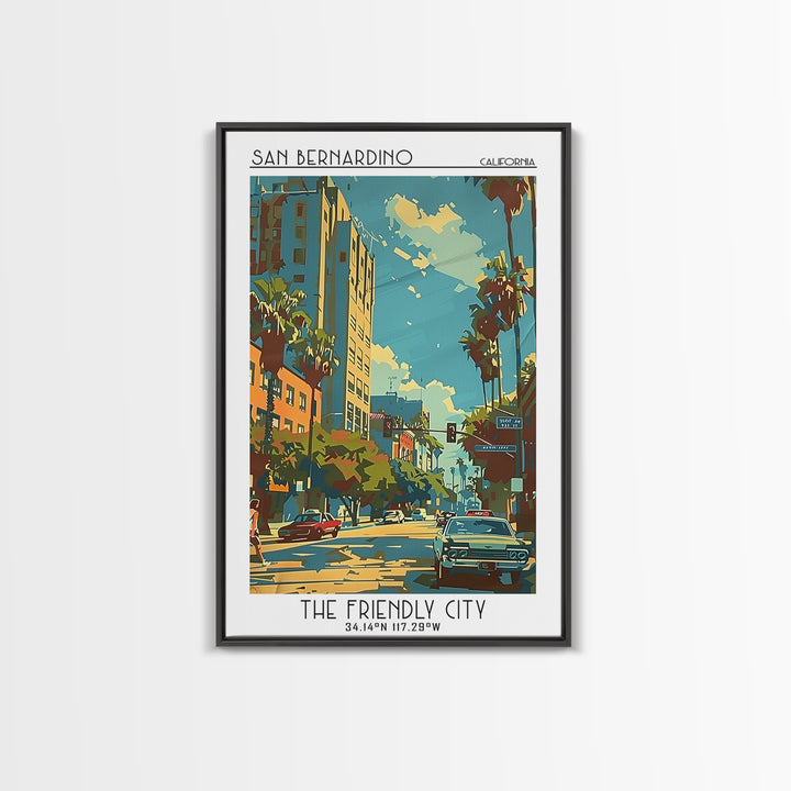 San Bernardino California Travel Poster, Canvas Print, City Art Print, Travel Wall Art, Vintage Posters, Travel Print, Travel Prints