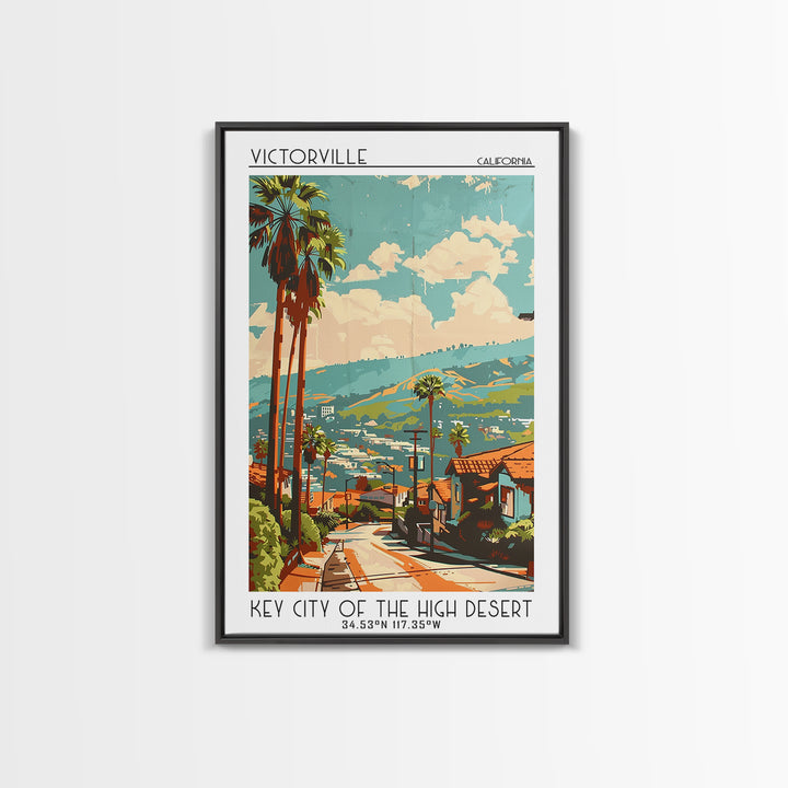 Victorville Travel Poster, Canvas Print, Travel Prints, Landscape Art, Travel Posters, Travel Wall Decor, Poster Art, Fine Art Print