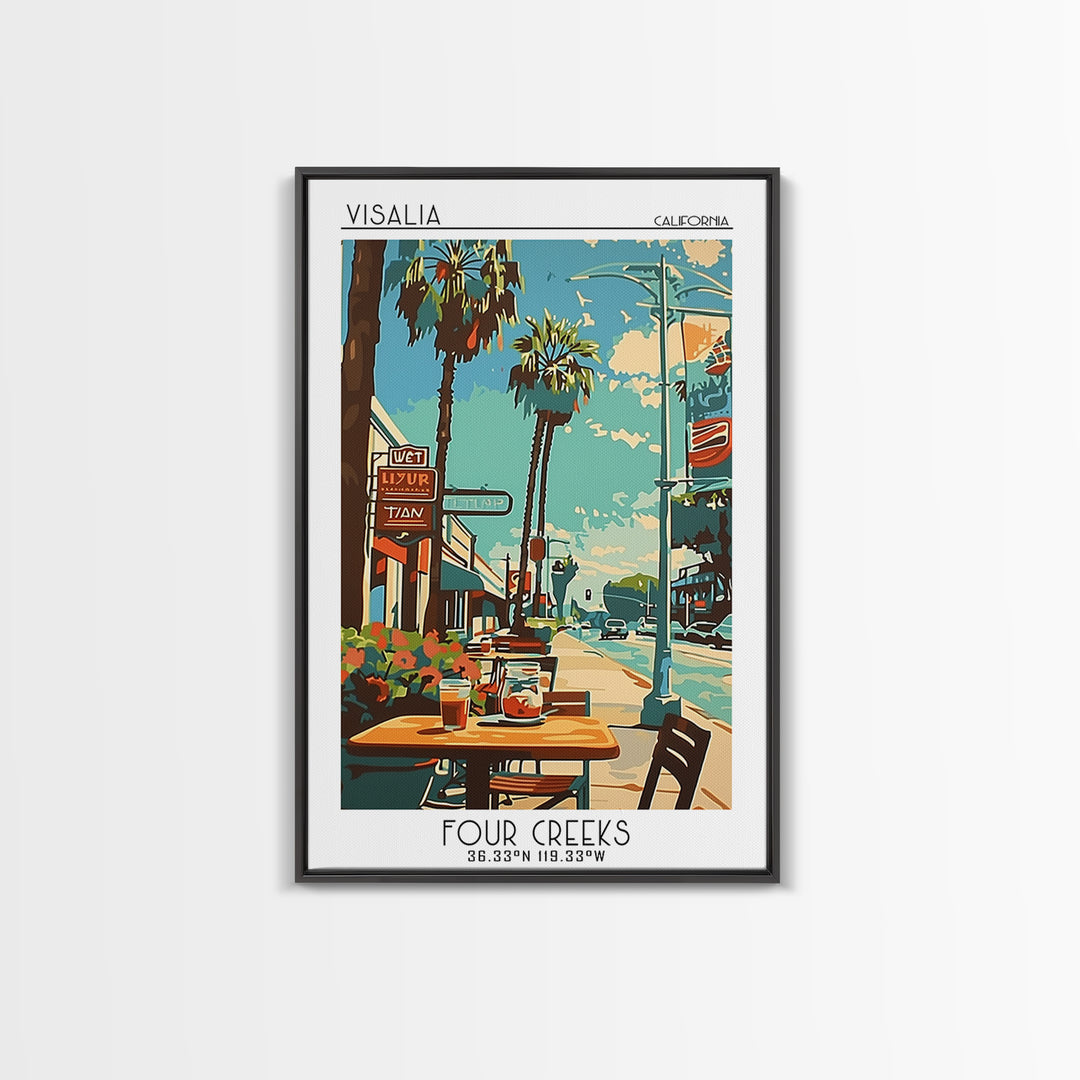 Visalia California Travel Poster, Canvas Print, City Art Print, Travel Wall Art, Travel Print, Wanderlust Gift, Vintage Travel Print