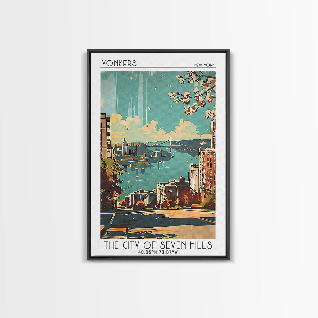 Yonkers Travel Poster, Canvas Print, Poster Print, Travel Wall Art, City Illustration, Travel Posters, Poster Art, Colorful Wall Art