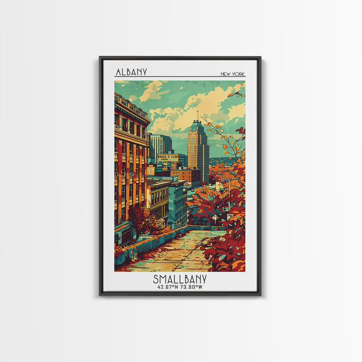 Albany Travel Poster, Canvas Print, Retro Wall Art, Travel Print, Landscape Art, Vintage Travel Print, Travel Posters, Travel Prints