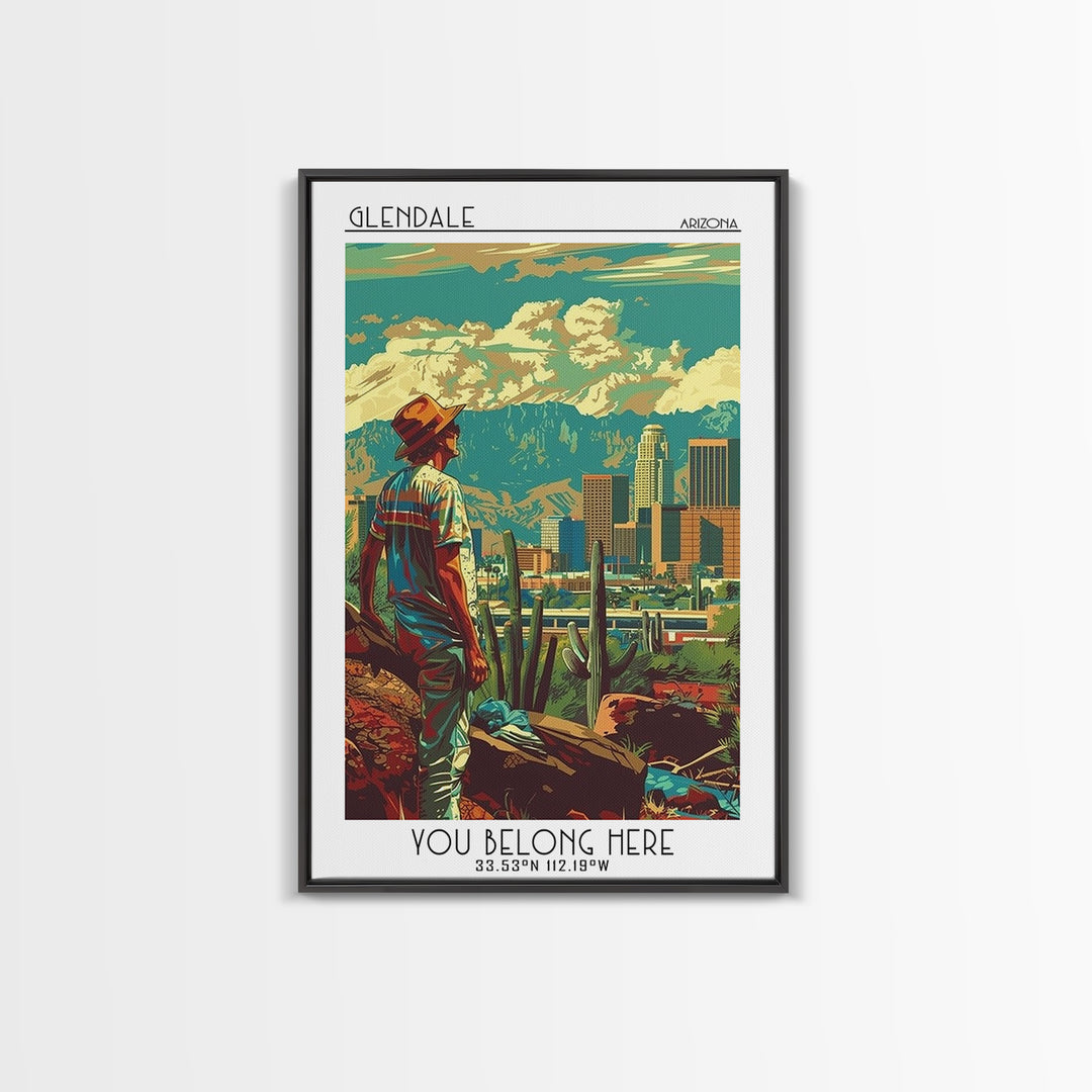 Glendale Travel Poster, Canvas Print, Vintage Travel Print, City Wall Art, Retro Travel Print, Vintage City Poster, Travel Art Print