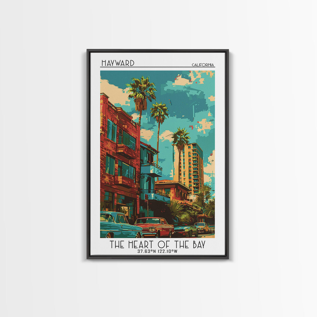 Hayward Travel Poster, Canvas Print, City Art Print, Travel Wall Art, Living Room Wall Art, Poster Art, Travel Decor, Fine Art Print