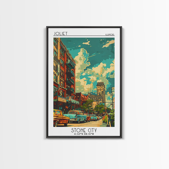 Joliet Travel Poster, Canvas Print, Travel Art Print, Modern Wall Decor, Poster Print, Travel Posters, Wall Art, Retro Travel Poster