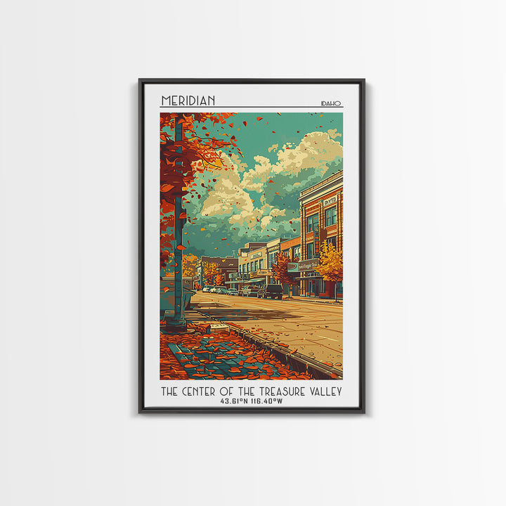 Meridian Travel Poster, Canvas Print, Vintage Travel Print, City Wall Art, Travel Art Print, Vintage City Poster, Vintage Travel Art
