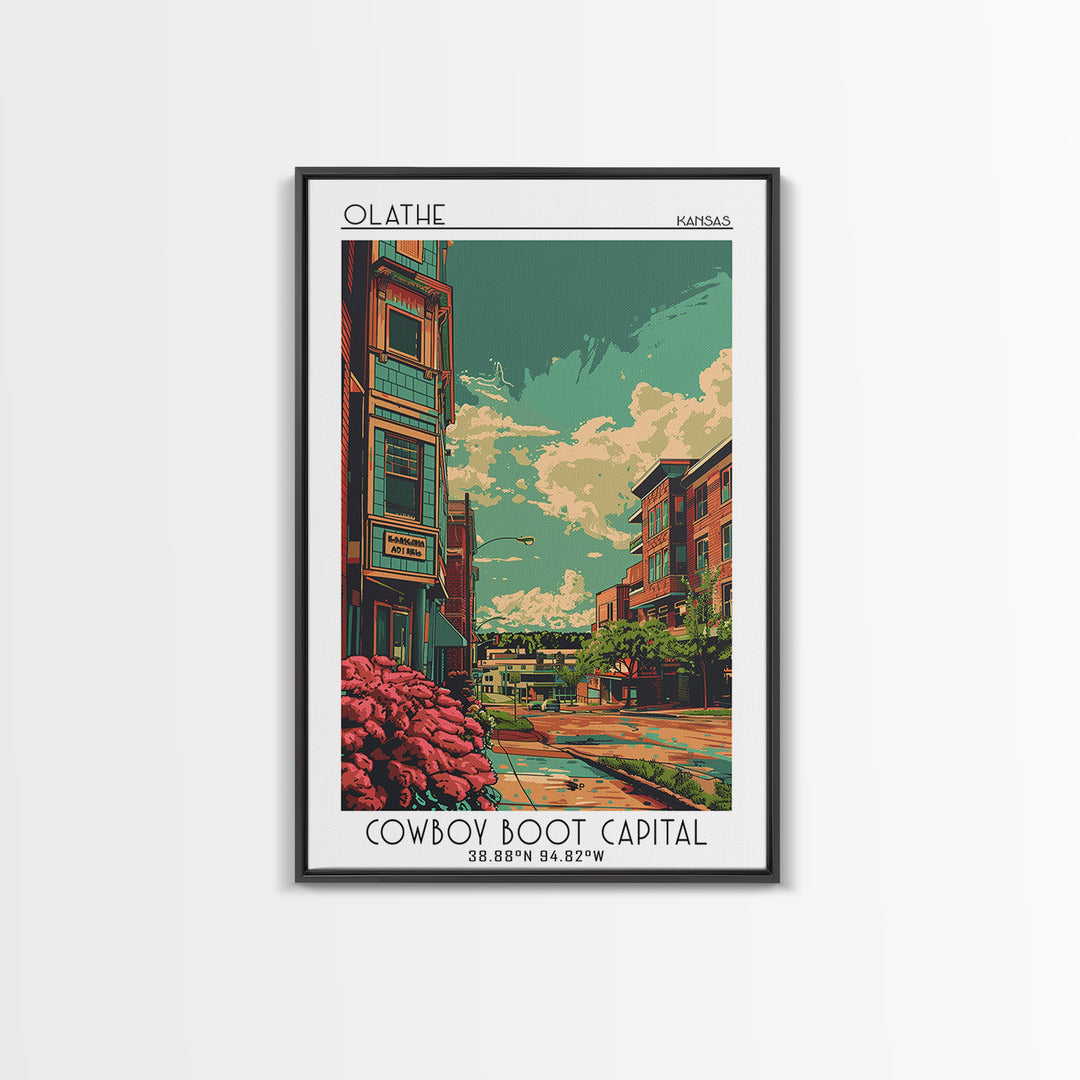 Olathe Travel Poster, Canvas Print, City Travel Poster, Travel Wall Art, Modern Wall Decor, Retro Travel Print, Living Room Wall Art
