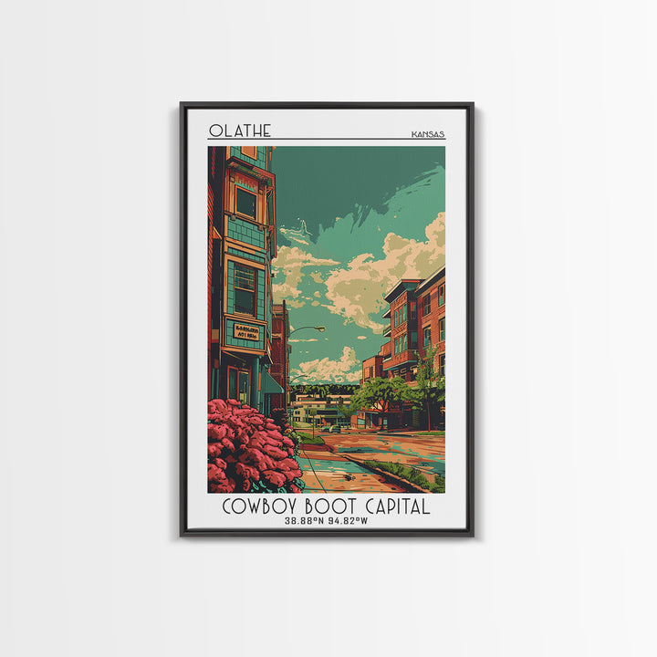 Olathe Travel Poster, Canvas Print, City Travel Poster, Travel Wall Art, Modern Wall Decor, Retro Travel Print, Living Room Wall Art