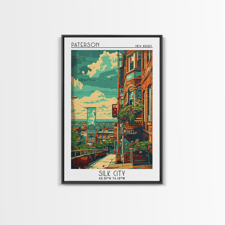 Paterson Travel Poster, Canvas Print, Travel Wall Decor, Minimalist Poster, Travel Wall Art, Travel Prints, Poster Art, Poster Print