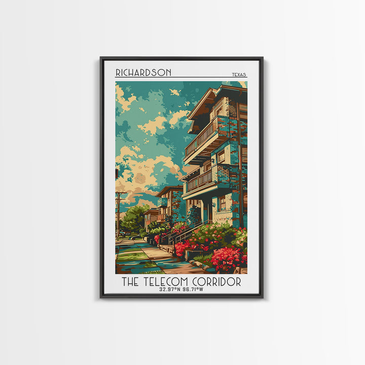 Richardson Travel Poster, Framed Canvas Print, Travel Prints, Landscape Art, Home Office Decor, Poster Art, Poster Print, Home Decor