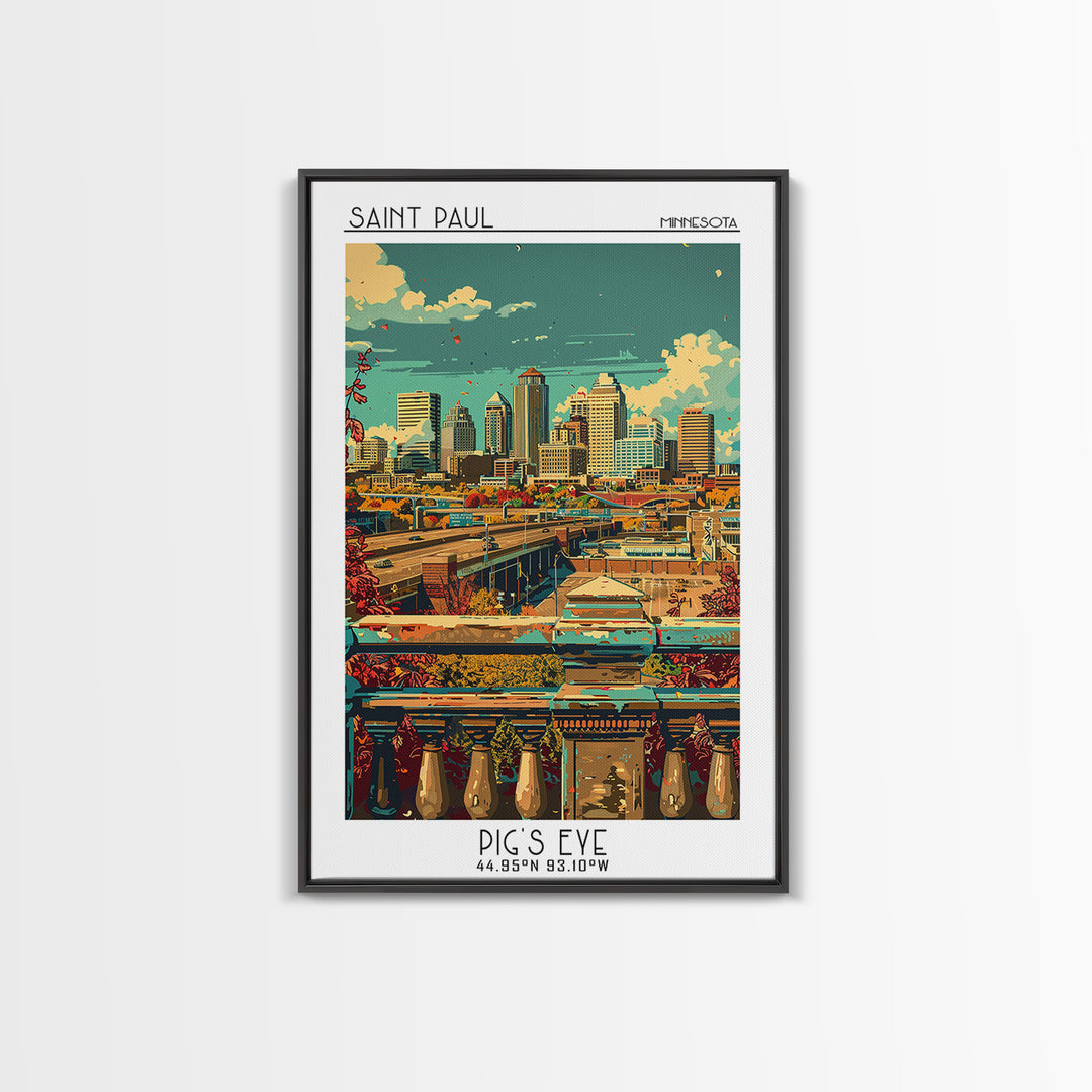Saint Paul Travel Poster, Canvas Print, Vintage Travel Print, City Wall Art, Living Room Wall Art, Retro Travel Poster, Poster Print