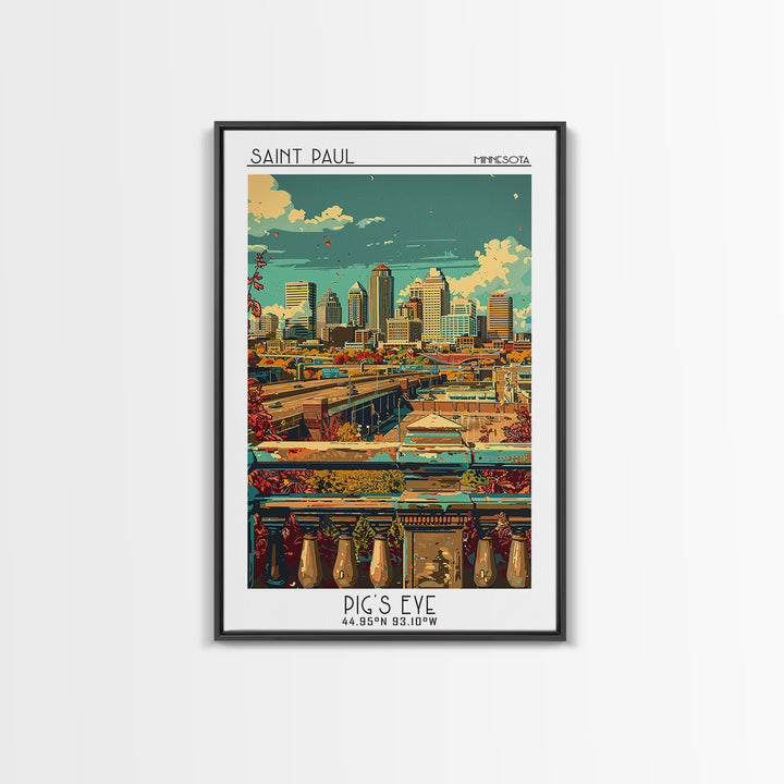 Saint Paul Travel Poster, Canvas Print, Vintage Travel Print, City Wall Art, Living Room Wall Art, Retro Travel Poster, Poster Print