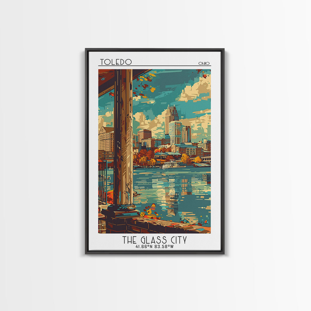 Toledo Travel Poster, Canvas Print, Travel Prints, Landscape Art, Living Room Wall Art, Vintage Travel Art, Wall Art, Vintage Travel