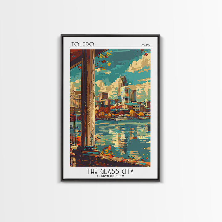 Toledo Travel Poster, Canvas Print, Travel Prints, Landscape Art, Living Room Wall Art, Vintage Travel Art, Wall Art, Vintage Travel