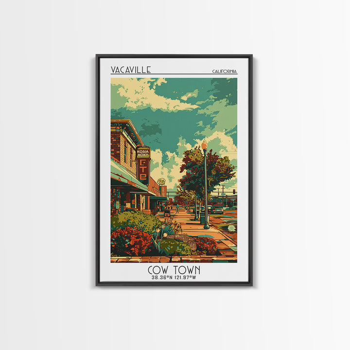 Vacaville Travel Poster, Canvas Print, City Art Print, Travel Wall Art, Travel Posters, Art Print, Retro Wall Art, Home Office Decor