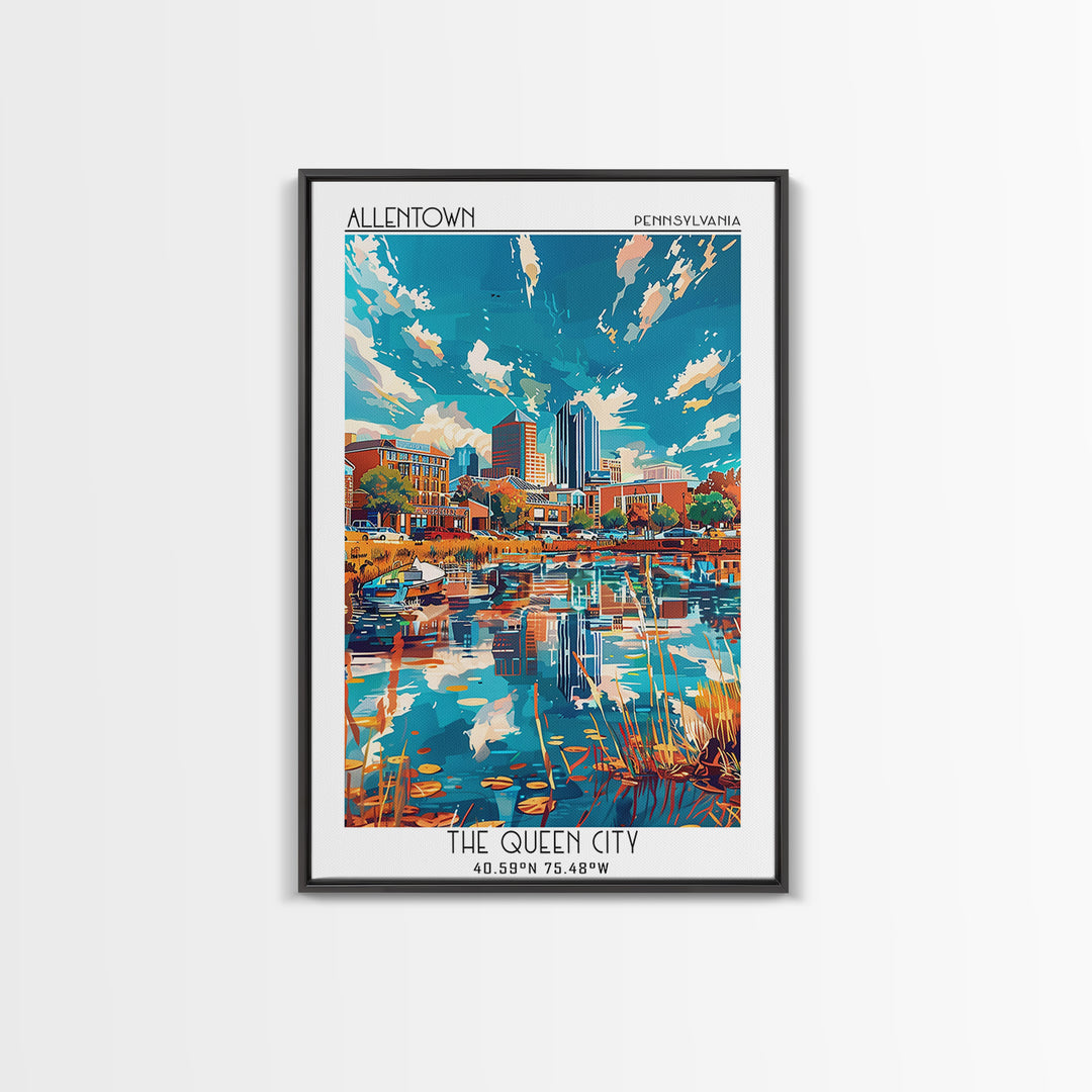Allen Travel Poster, Canvas Print, Retro Wall Art, Travel Print, Travel Wall Decor, Retro Travel Poster, Colorful Wall Art, Wall Art