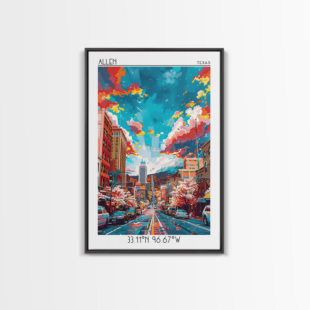 Allentown Travel Poster, Canvas Print, Travel Prints, Landscape Art, Travel Print, City Travel Poster, Vintage Poster, City Wall Art