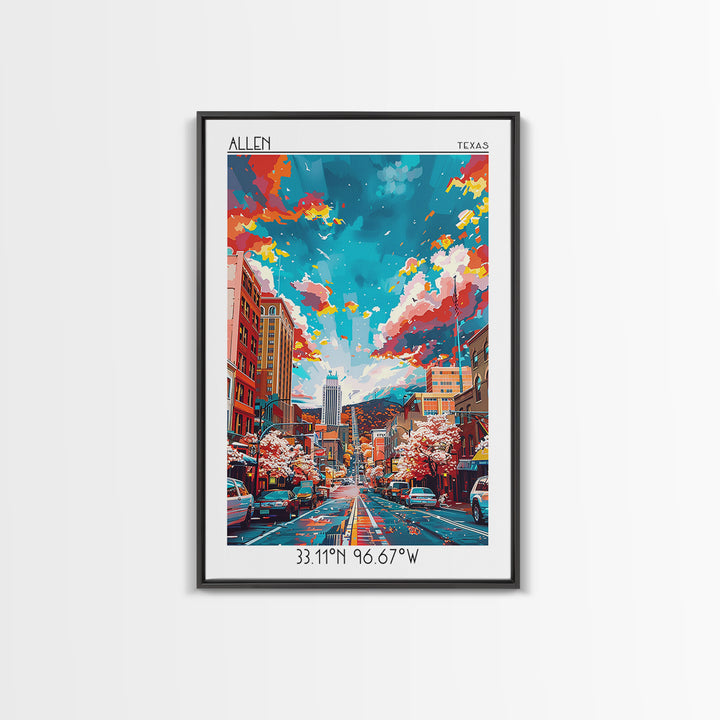 Allentown Travel Poster, Canvas Print, Travel Prints, Landscape Art, Travel Print, City Travel Poster, Vintage Poster, City Wall Art
