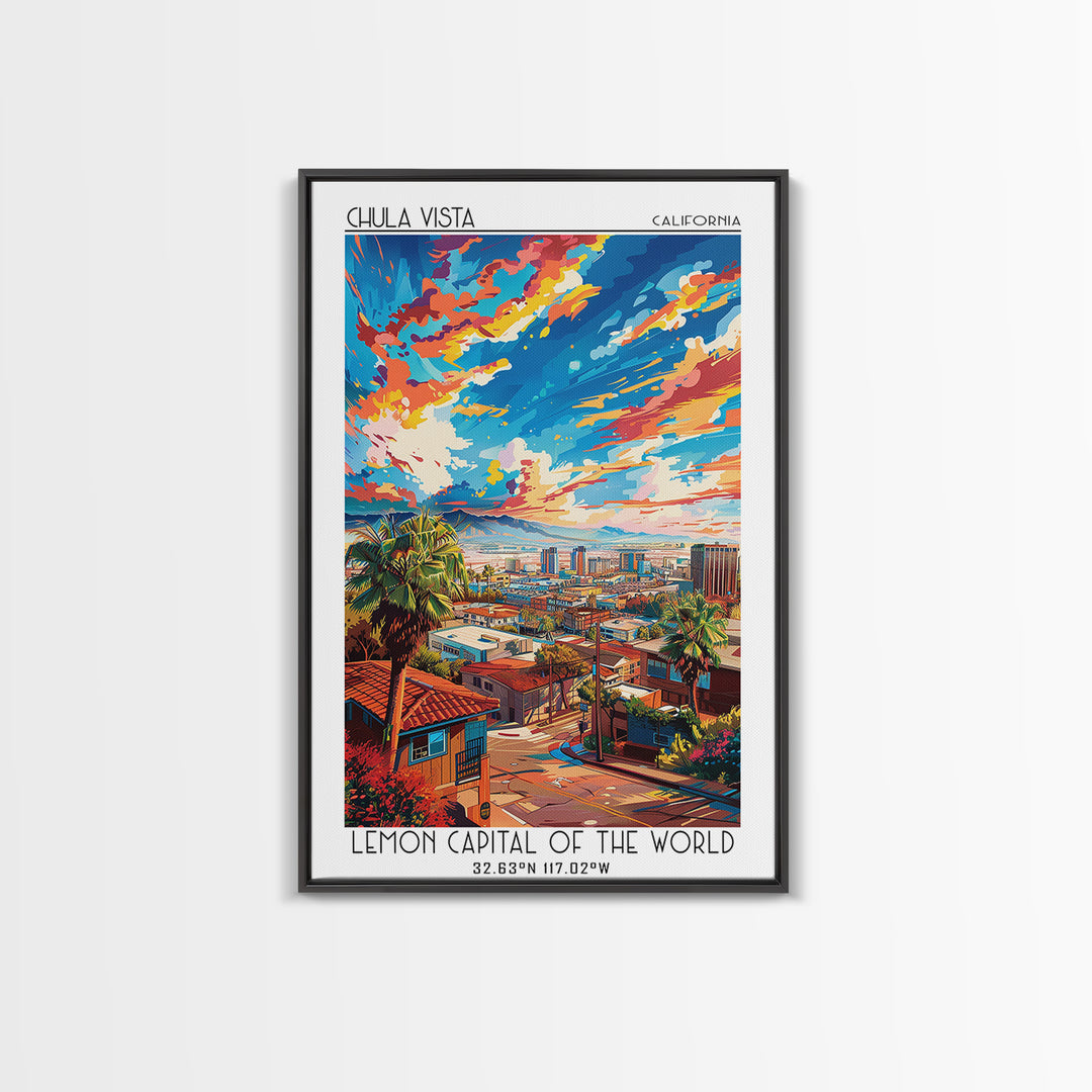 Chula Vista Travel Poster, Canvas Print, Poster Print, Travel Wall Art, Travel Decor, Retro Travel Print, Wall Art, Gallery Wall Set