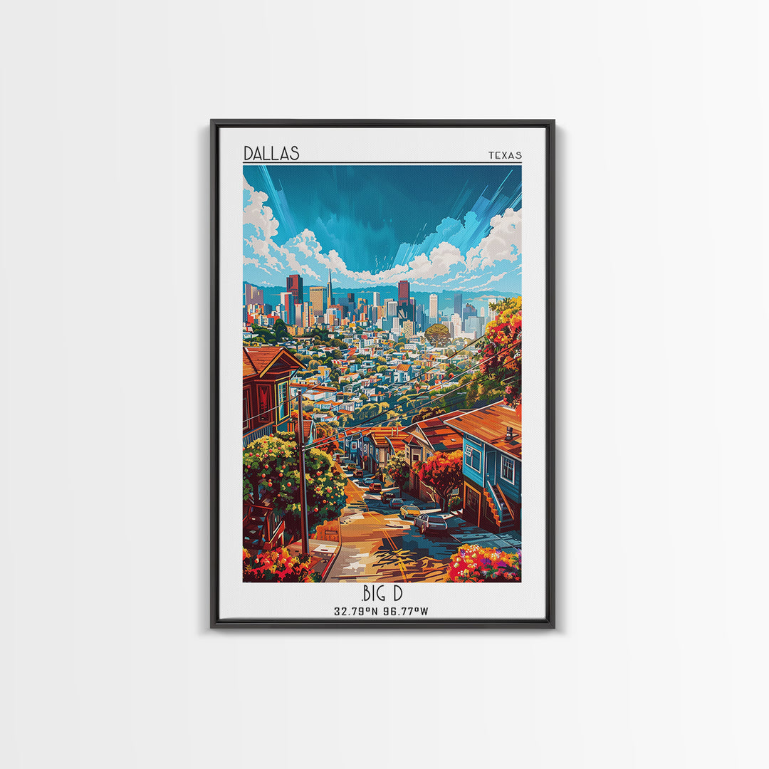 Daly City Travel Poster, Canvas Print, Travel Wall Art, City Wall Art, Landscape Art, Home Decor, Wanderlust Gift, Home Office Decor
