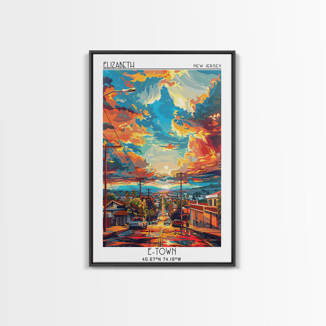 El Monte Travel Poster, Canvas Print, Retro Travel Poster, City Wall Art, City Art Print, Wanderlust Gift, Landscape Art, Home Decor