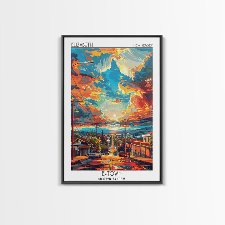 El Monte Travel Poster, Canvas Print, Retro Travel Poster, City Wall Art, City Art Print, Wanderlust Gift, Landscape Art, Home Decor