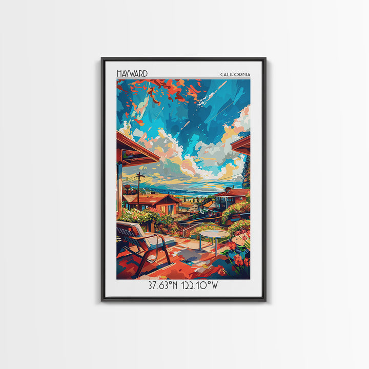 Hayward Travel Poster, Canvas Print, Retro Wall Art, Travel Print, Vintage Posters, City Wall Art, Travel Prints, City Travel Poster