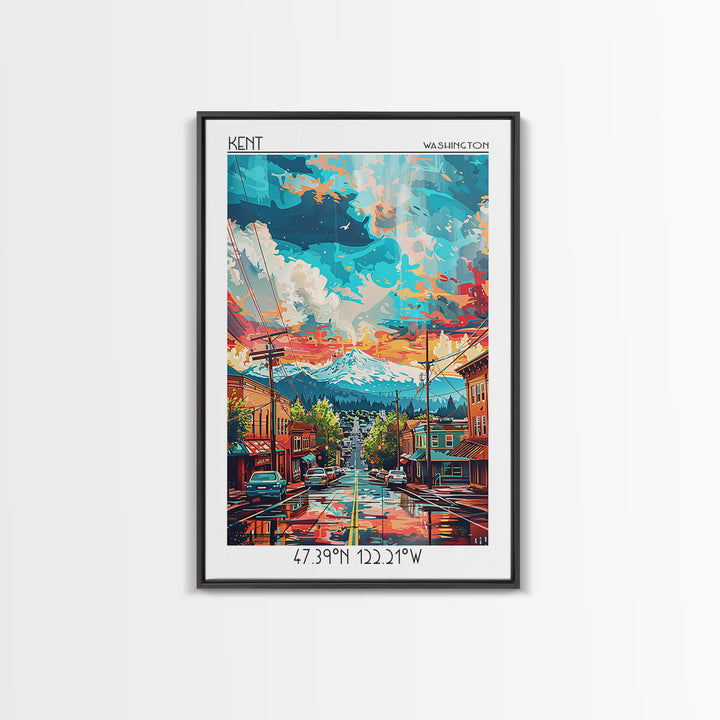 Kent Travel Poster, Canvas Print, City Travel Poster, Vintage City Poster, Retro Travel Poster, Living Room Wall Art, Retro Wall Art