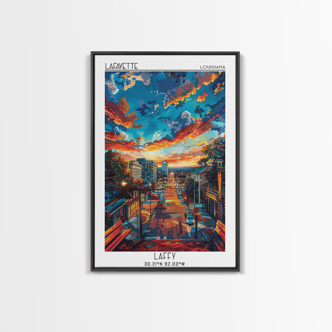 Lafayette Travel Poster, Canvas Print, City Travel Poster, Travel Wall Art, Vintage Travel, Art Print, Vintage Poster, Travel Prints