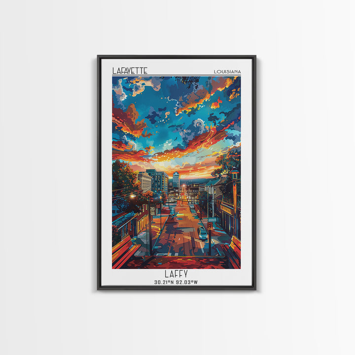 Lafayette Travel Poster, Canvas Print, City Travel Poster, Travel Wall Art, Vintage Travel, Art Print, Vintage Poster, Travel Prints