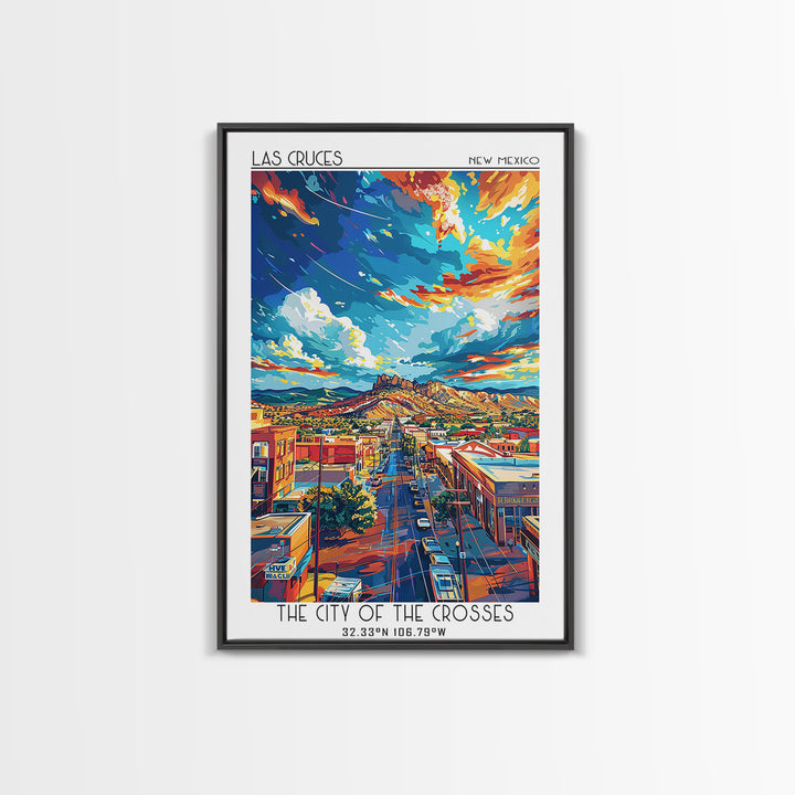 Las Cruces Travel Poster, Canvas Print, Poster Print, Travel Wall Art, City Wall Art, Fine Art Print, City Art Print, Vintage Poster
