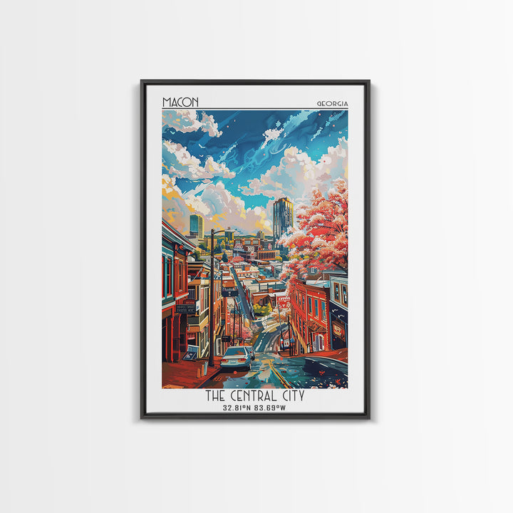 Macon Travel Poster, Canvas Print, Travel Wall Decor, Minimalist Poster, Poster Print, Travel Prints, Travel Art Print, Travel Decor