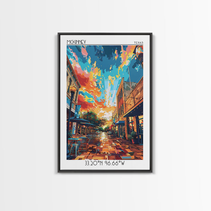 McKinney Travel Poster, Canvas Print, Travel Wall Art, City Wall Art, Art Print, Vintage Travel, Retro Travel Poster, Vintage Poster