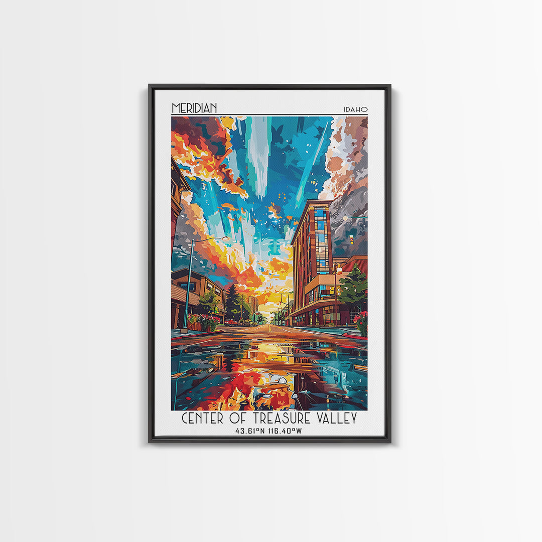 Meridian Travel Poster, Canvas Print, Poster Print, Travel Wall Art, Wanderlust Gift, Retro Wall Art, Travel Prints, Vintage Posters