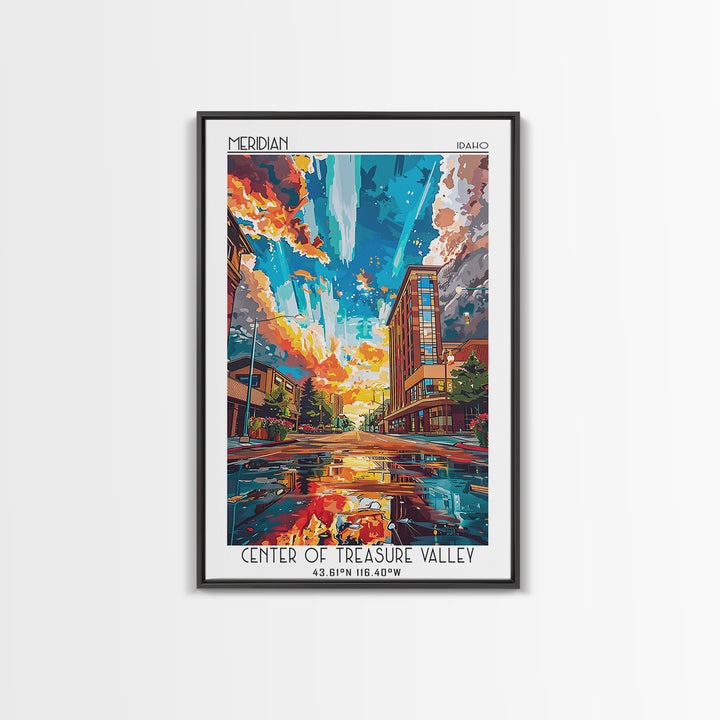 Meridian Travel Poster, Canvas Print, Poster Print, Travel Wall Art, Wanderlust Gift, Retro Wall Art, Travel Prints, Vintage Posters