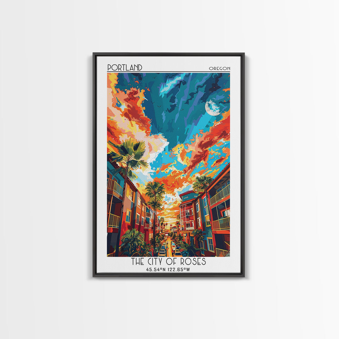 Port St Lucie Travel Poster, Framed Canvas Print, City Art Print, Travel Wall Art, City Wall Art, Travel Posters, City Travel Poster