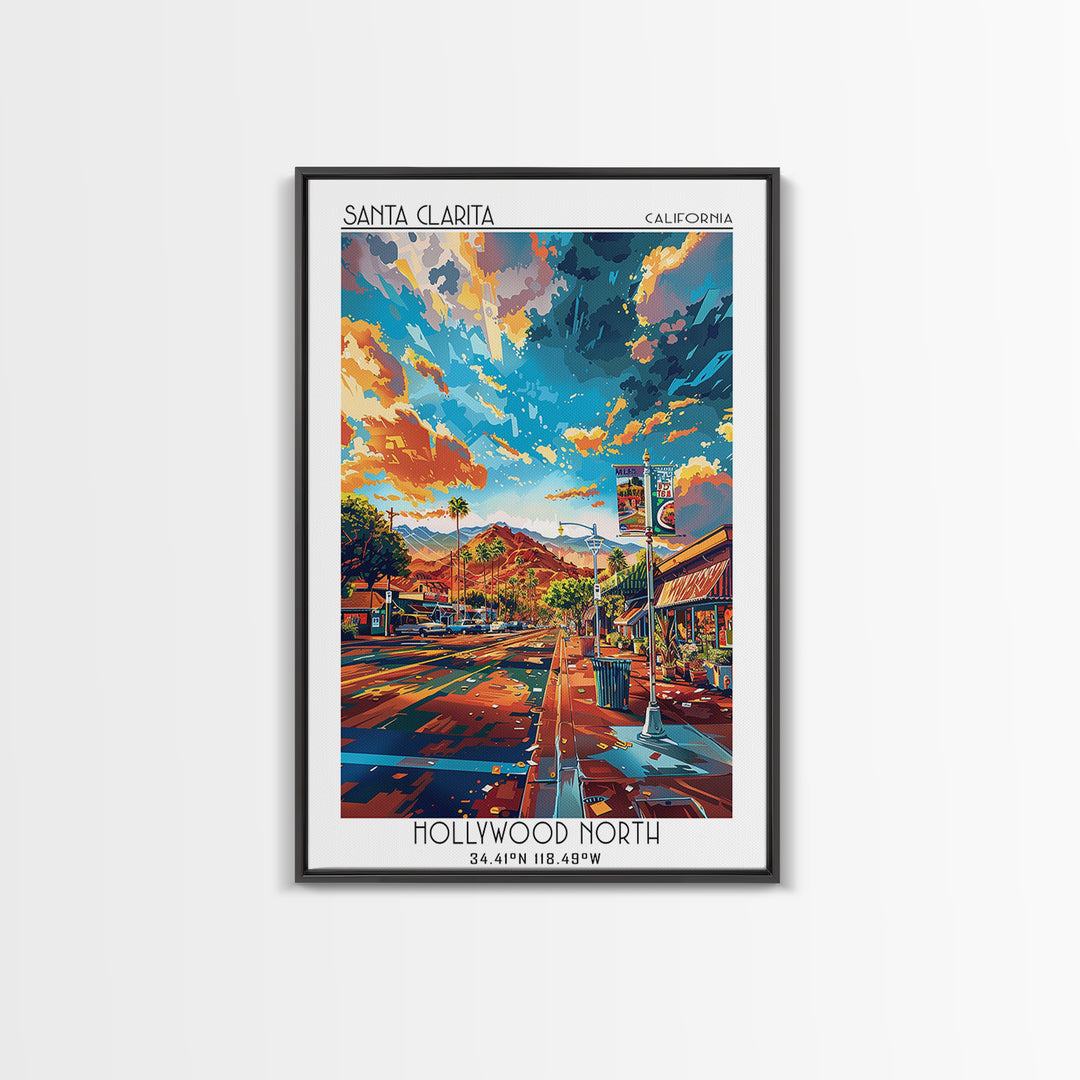 Santa Clarita Travel Poster, Canvas Print, City Art Print, Travel Wall Art, Watercolor Cityscape, Minimalist Poster, Wanderlust Gift