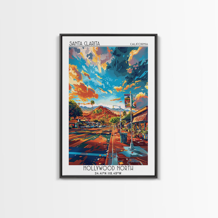 Santa Clarita Travel Poster, Canvas Print, City Art Print, Travel Wall Art, Watercolor Cityscape, Minimalist Poster, Wanderlust Gift