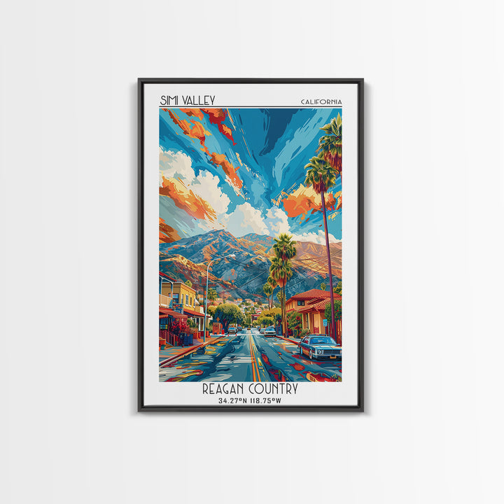Simi Valley Travel Poster, Canvas Print, Retro Wall Art, Travel Print, Vintage Travel Print, Vintage City Poster, Retro Travel Print