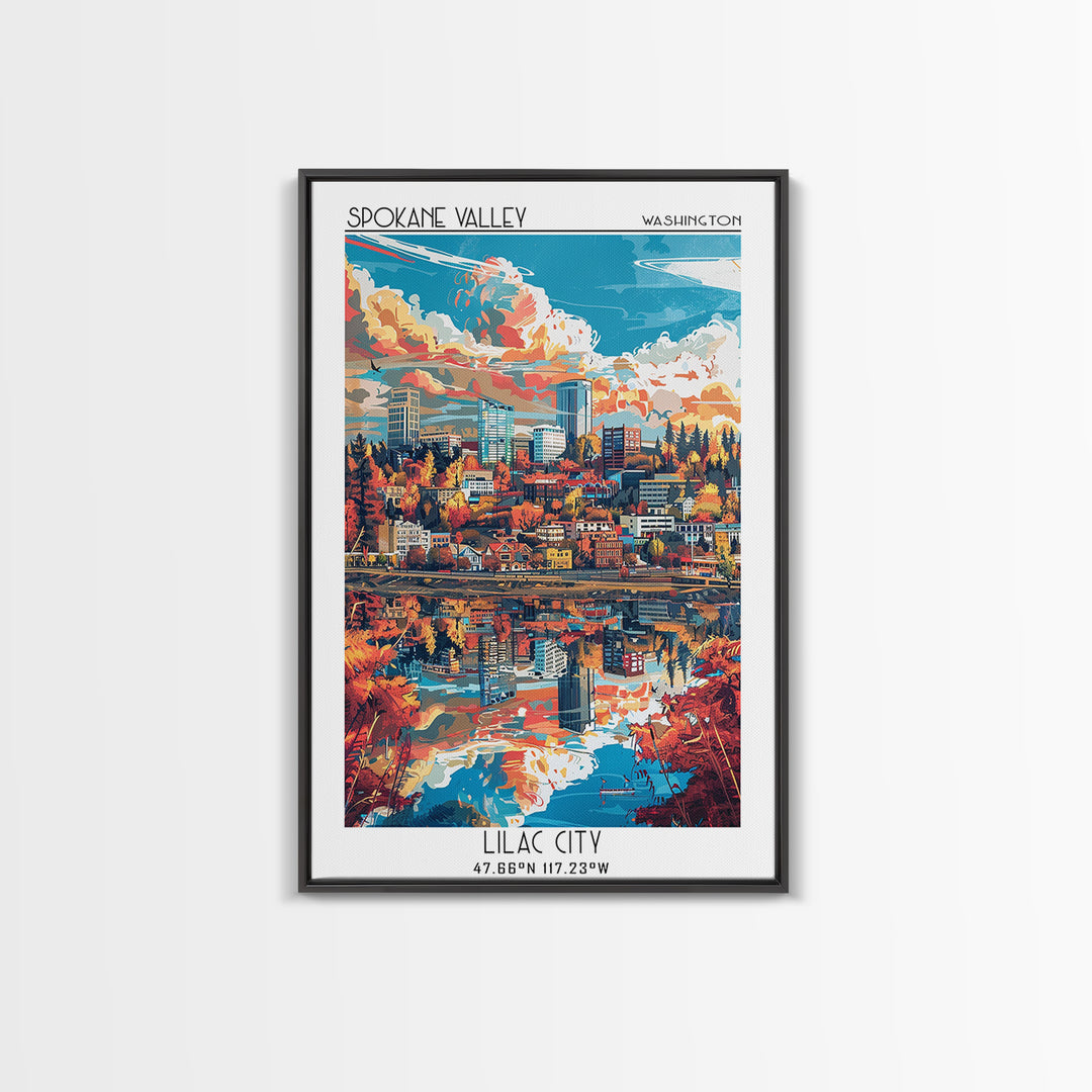 Spokane Travel Poster, Canvas Print, City Art Print, Travel Wall Art, Fine Art Print, Minimalist Poster, Poster Print, City Wall Art