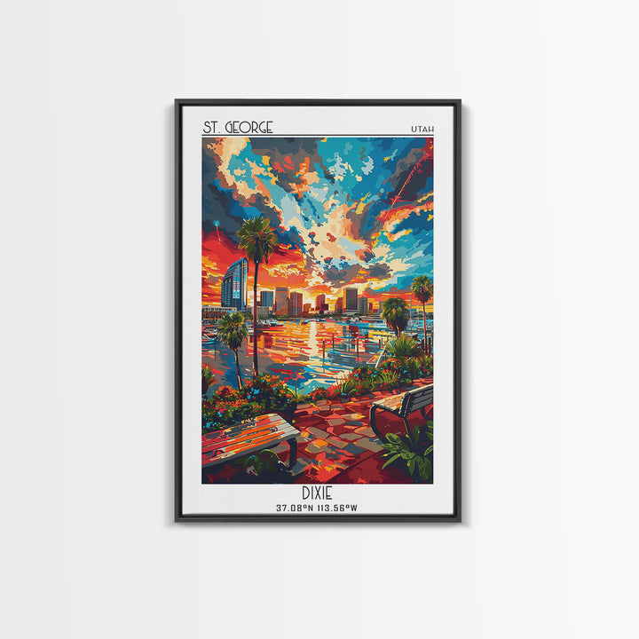 St Petersburg Travel Poster, Framed Canvas Print, Retro Wall Art, Travel Print, Vintage Posters, Vintage City Poster, Vintage Travel