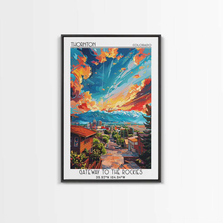 Thornton Travel Poster, Framed Canvas Print, Travel Wall Decor, Minimalist Poster, Poster Print, Mid Century Wall Art, Travel Prints